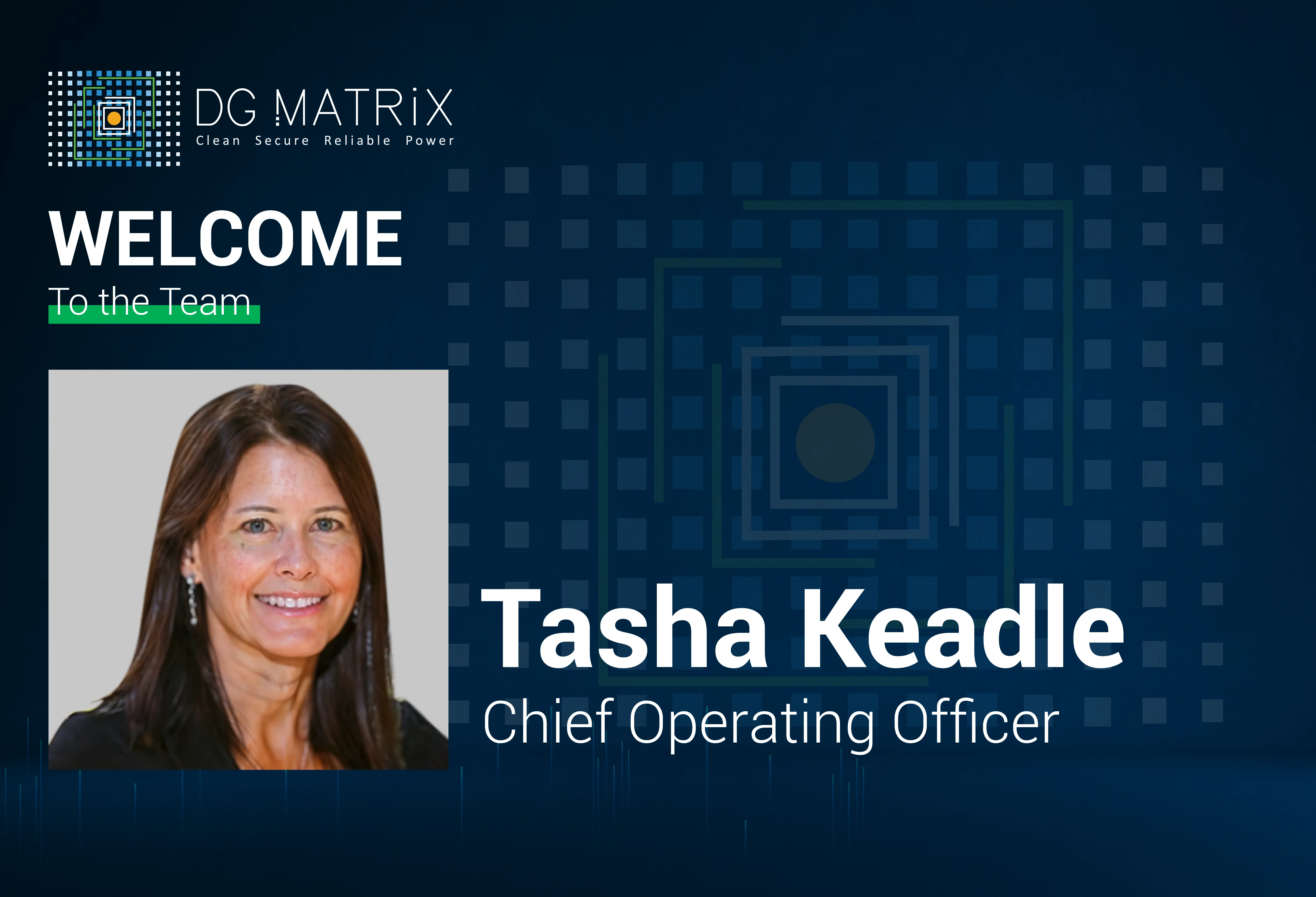 Tasha Keadle, Top Supply Chain and Operations Executive, Appointed as Chief Operating Officer of DG Matrix